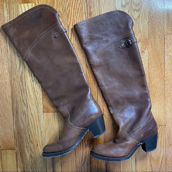 Frye Brown Leather Boots Size 7 - Picture 7 of 16
